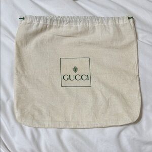 Gucci Cream Drawstring Bag
